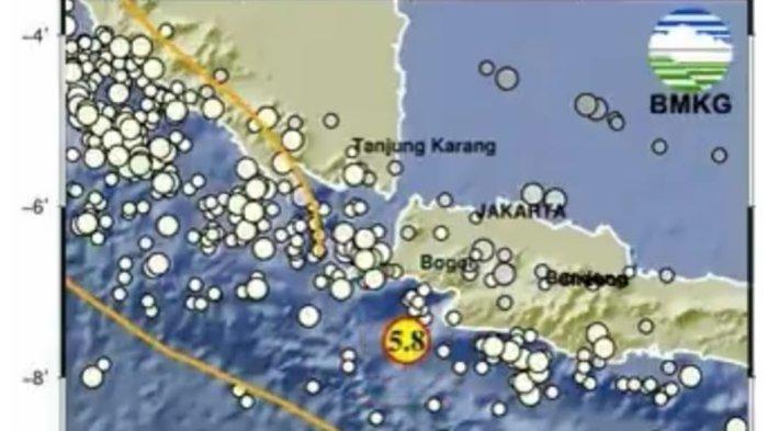 Gempa Bumi Tadi Malam Dengan Kekuatan M Bayah Banten Terasa Hingga