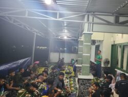 Satgas TMMD Ke-119 Kodim 1715/Yahukimo Mempererat Kebersamaan Melalui Makan Malam Bersama