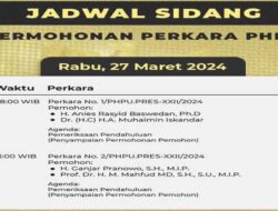 Hakim Mahkamah Konstitusi akan siap Pimpin Sidang Perkara PHPU Presiden dan Wakil Presiden tahun 2024