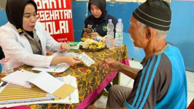 Dokkes Polres Metro Bekasi Kota Gelar Bakti Kesehatan Sambut HUT Bhayangkara ke 78