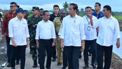 Kunjungan Panglima TNI Bersama Presiden RI ke Hanpangan Nasional Merauke, Papua Selatan