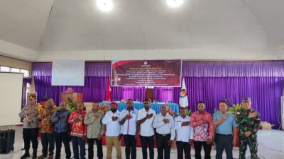 Dandim 1715/Yahukimo Hadiri Rapat Pleno Terbuka Rekapitulasi dan Penetapan DPT