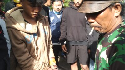 Apes, Seorang Pelaku Tawuran Tabrak Damkar Langsung Diamankan Polisi