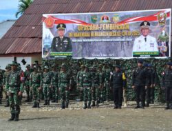 Kodim 1710/Mimika Menggelar Upacara Pembukaan TMMD Reguler ke-124 di Kampung Pigapu