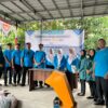 UNBAJA Hibahkan Alat Cetak Paving Blok dari Limbah Styrofoam kepada Warga Lebak Denok