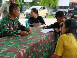 Kodim 1710/Mimika Gelar Pendampingan Pembuatan Adminduk Dalam Rangka Hari Juang TNI AD