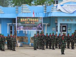 Kodim 1710/Mimika Bersama Satuan TNI AD di Timika Gelar Upacara Tabur Bunga Peringati Hari Juang TNI AD Ke-80 TA 2025
