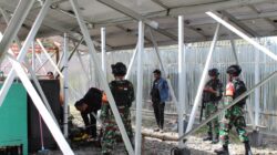 Kodim 1714/PJ Pasang Tower Repeater di Puncak Jaya