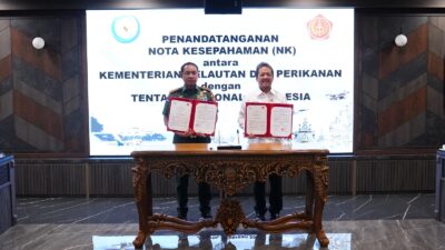 Mabes TNI dan Kementerian Kelautan dan Perikanan Teken MoU Sektor Kelautan dan Perikanan