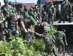 Kodim 1710/Mimika Gelar Aksi Bersih Pasar Sentral Timika