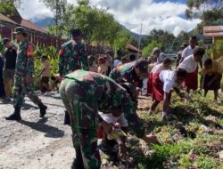 Kodim 1714/PJ Laksanakan Kegiatan “Sekolahku Bersih, Sekolahku Indah, Sekolahku Sehat” Secara Serentak