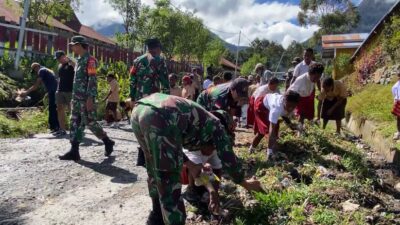 Kodim 1714/PJ Laksanakan Kegiatan “Sekolahku Bersih, Sekolahku Indah, Sekolahku Sehat” Secara Serentak