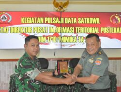 Kodim 1710/Mimika Terima Tim Pulsaji Data Satkowil Pusterad