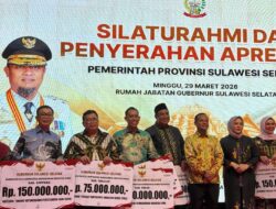 Takalar Menerima Dua Penghargaan Indikator Makro, Daeng Manye Dapat Rp150 Juta dari Gubernur Sulsel